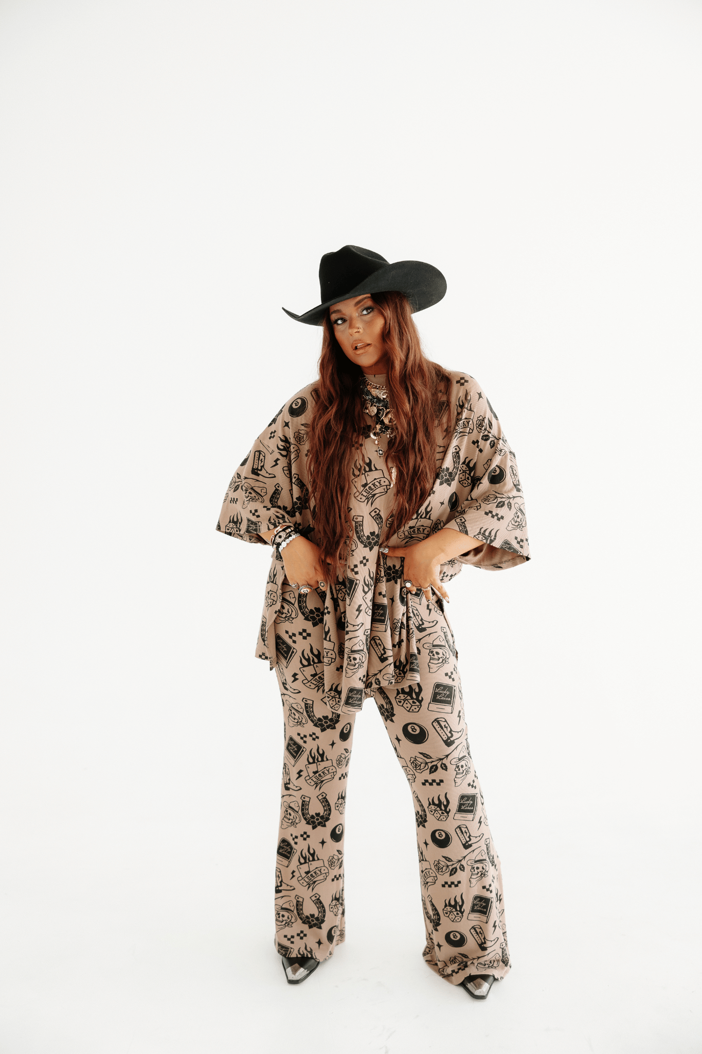 Western Flash Ribbed Flare Set