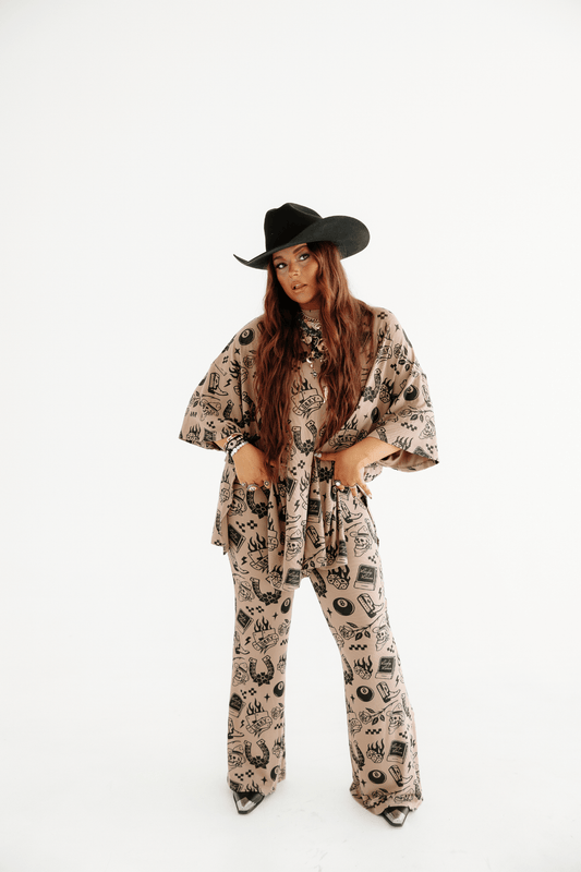 Western Flash Ribbed Flare Set